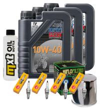 Inspectiepakket 3L 10W-40 + Oliefilter + 4x Bougie voor Yamaha YZF-R6 600cc Bj. 1999 - 2000