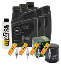 Inspectiepakket 3L 10W-40 + Oliefilter + 4x Bougie voor Yamaha YZF-R6 600cc Bj. 1999 - 2000