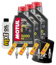 Inspection package 3L 10W-40 + oil filter + 4x spark plug for Yamaha YZF-R6 600 ccm Year 2006 - 2007