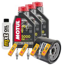 Inspectiepakket 3L 10W-40 + Oliefilter + 4x Bougie voor Yamaha YZF-R6 600 ccm Bj. 2006 - 2007