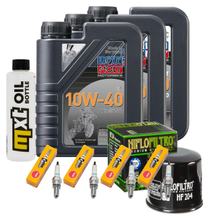 Kit d'inspection 3L 10W-40 + filtre à huile + 4x bougie pour Yamaha YZF-R6 600 ccm Année 2006 - 2007