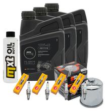 Inspectiepakket 3L 10W-40 + Oliefilter + 4x Bougie voor Yamaha YZF-R6 600 ccm Bj. 2006 - 2007