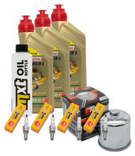 Pacchetto di ispezione 3L 10W-40 + filtro olio + 4x candela per Yamaha YZF-R6 600 ccm Anno 2008
