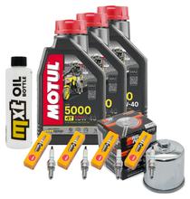 Inspectiepakket 3L 10W-40 + Oliefilter + 4x Bougie voor Yamaha YZF-R6 600cc Bj. 2008