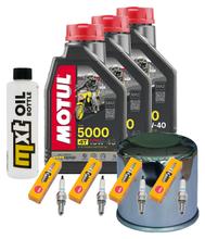 Inspectiepakket 3L 10W-40 + Oliefilter + 4x Bougie voor Yamaha YZF-R6 600cc Bj. 2008