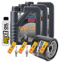 Kit d'inspection 3L 10W-40 + filtre à huile + 4x bougie pour Yamaha YZF-R6 600 ccm Année 2008