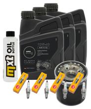 Paquete de inspección 3L 10W-40 + filtro de aceite + 4 bujías para Yamaha YZF-R6 600 ccm Año 2008