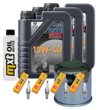 Inspektionspaket 3L 10W-40 + Ölfilter + 4x Zündkerze für Yamaha YZF-R6 600 ccm Bj. 2009 - 2017