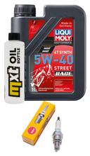 Inspektionspaket 1L 5W-40 + Ölfilter + 1x Zündkerze für Peugeot Django 50 ccm