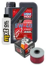 Inspektionspaket 1L 5W-40 + Ölfilter + 1x Zündkerze für Peugeot Django 50 ccm