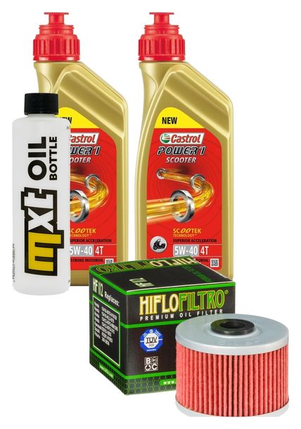 Paquete de inspección 2L 5W-40 + filtro de aceite para Honda TRX FourTrax II Recon 200 / 250 ccm