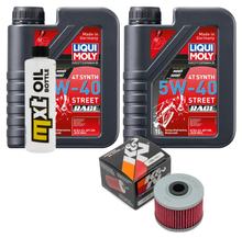 Pacchetto di ispezione 2L 5W-40 + filtro olio per Honda TRX FourTrax II Recon 200 / 250 ccm