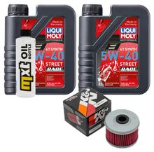 Pacchetto di ispezione 2L 5W-40 + filtro olio per Honda TRX FourTrax II Recon 200 / 250 ccm
