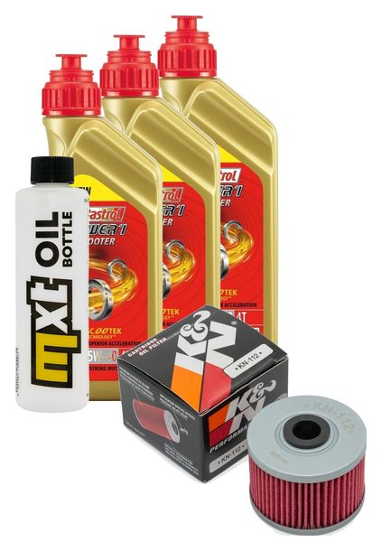 Paquete de inspección 3L 5W-40 con filtro de aceite para Honda TRX FourTrax 300 ccm