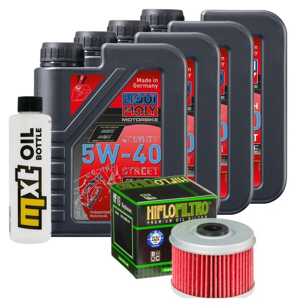 Paquete de inspección 4L 5W-40 con filtro de aceite para Honda TRX FourTrax Rancher 420 ccm