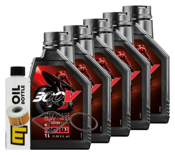 Inspektionspaket 5L 5W-40 + Ölfilter für Honda TRX FA FourTrax LC 500 ccm Bj. 2004