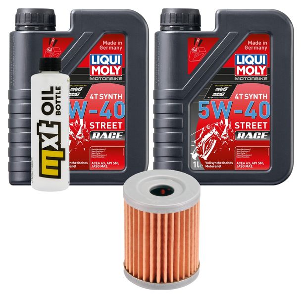 Pacchetto di ispezione 2L 5W-40 + filtro olio per Arctic Cat 2x4 250 ccm Anno 2006