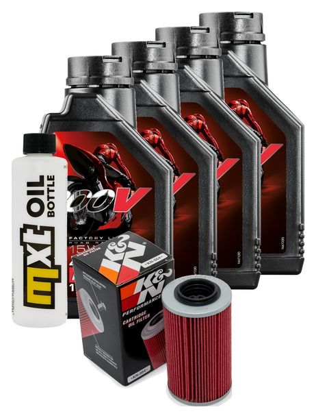 Paquete de inspección 4L 15W-50+filtro de aceite para Aprilia RSV Tuono R 1000 ccm Año 2010