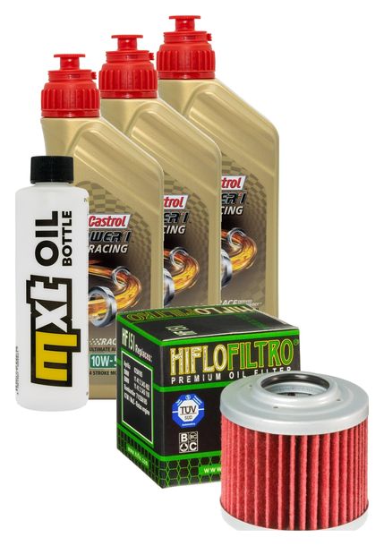 Inspektionspaket 3L 10W-50 + Ölfilter für Yamaha XT R X, Aprilia Pegaso 650 / 660 ccm Bj. 2010 - 2016