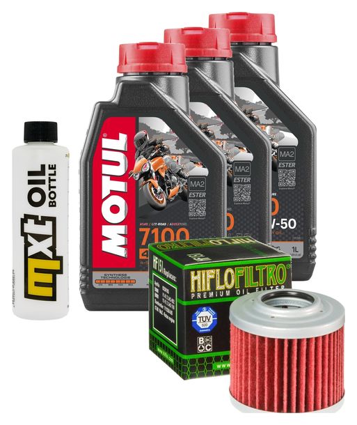 Inspektionspaket 3L 10W-50 + Ölfilter für Yamaha XT R X, Aprilia Pegaso 650 / 660 ccm Bj. 2010 - 2016