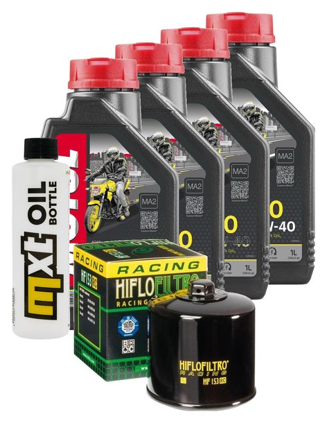Inspektionspaket 4L 10W-40 + Ölfilter für Bimota DB7 Oronero, Ducati Strada 888 / 1100 ccm Bj. 1991 - 2015
