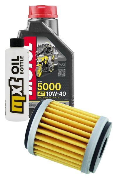 Inspektionspaket 1L 10W-40 + Ölfilter für Beta RR LC Enduro Motard 125 ccm Bj. 2015 - 2016