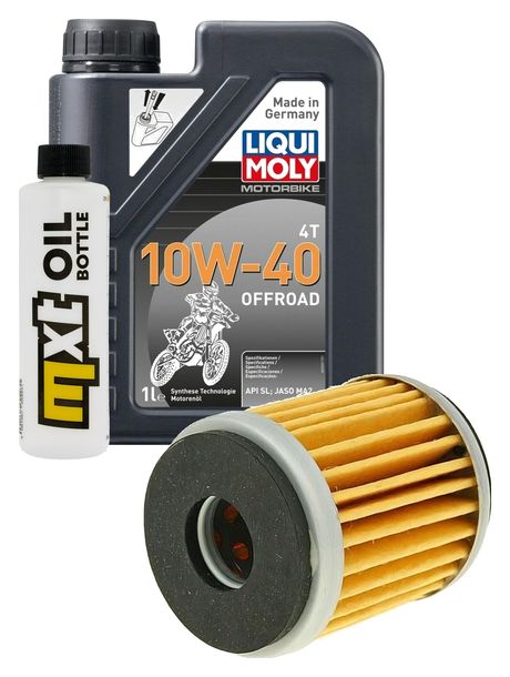 Inspektionspaket 1L 10W-40 + Ölfilter für Beta RR LC Enduro Motard 125 ccm Bj. 2015 - 2016
