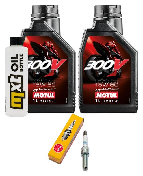 Paquete de inspección 2L 15W-50 + filtro de aceite + 1x bujía para BMW G R GS 310 ccm Año 2016 - 2017