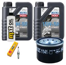 Paquete de inspección 2L 15W-50 + filtro de aceite + 1x bujía para BMW G R GS 310 ccm Año 2016 - 2017