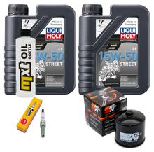 Paquete de inspección 2L 15W-50 + filtro de aceite + 1x bujía para BMW G R GS 310 ccm Año 2016 - 2017