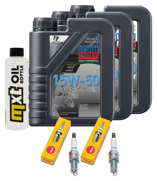 Inspektionspaket 3L 15W-50 + Ölfilter + 2x Zündkerze für BMW F GS ESA Adventure R 800 ccm Bj. 2016 - 2017