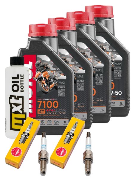 Inspektionspaket 4L 10W-50 + Ölfilter + 2x Zündkerze für BMW R NineT Scrambler Pure Racer Urban 1200 ccm Bj. 2016