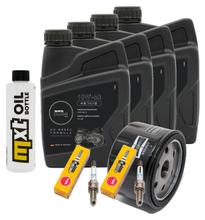 Pacote de Inspeção 4L 10W-50 + Filtro de Óleo + 2x Vela de Ignição para BMW R NineT Scrambler Pure Racer Urban 1200 ccm Ano. 2016