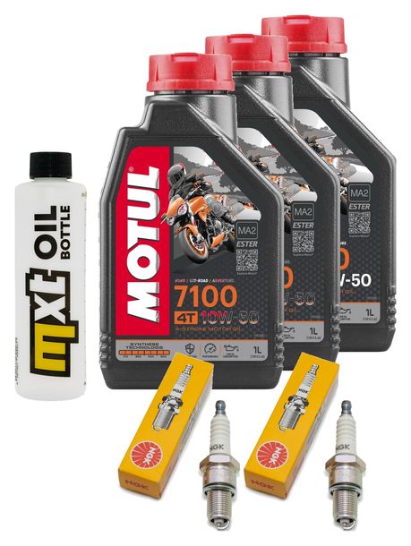 Inspektionspaket 3L 10W-50 + Ölfilter + 2x Zündkerze für BMW R GS Paralever 800 ccm Bj. 1990 - 1995
