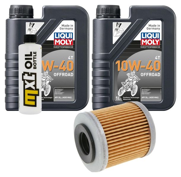 Pacchetto di ispezione 2L 10W-40+filtro olio per Derbi GPR Racing 125 ccm Anno 2015 - 2016