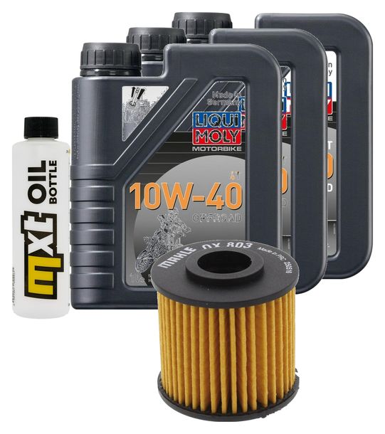 Pacchetto di ispezione 3L 10W-40+filtro olio per Derbi Mulhacen GPRacer 660 ccm Anno 2010