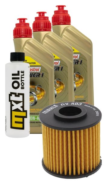 Pacchetto di ispezione 3L 10W-40+filtro olio per Derbi Mulhacen Nieto 660 ccm Anno 2011