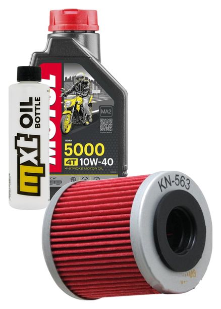 Paquete de inspección 1L 10W-40 con filtro de aceite para Derbi Senda Cross City Terra Adventure 125 ccm Año 2008 - 2011
