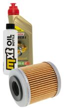 Inspektionspaket 1L 10W-40 + Ölfilter für Derbi Senda Cross City Terra Adventure 125 ccm Bj. 2008 - 2011