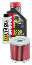 Inspectiepakket 1L 10W-40 + oliefilter voor Derbi Senda Cross City Terra Adventure 125 ccm bouwjaar 2008 - 2011