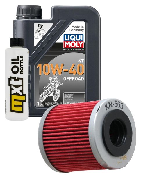 1L 10W-40 inspection package+ oil filter for Derbi Senda Cross City Terra Adventure 125 ccm Year 2010 - 2013