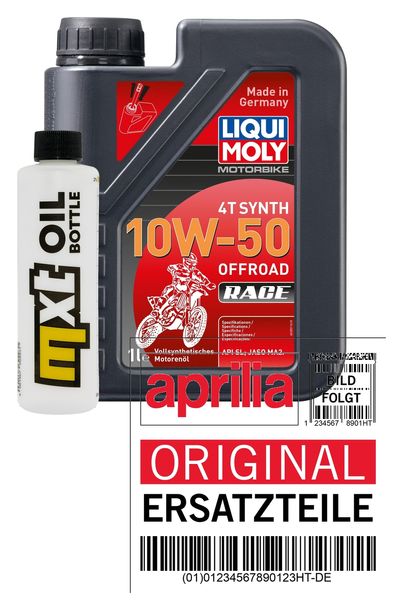 Paquete de inspección 1L 10W-50+filtro de aceite para Derbi Senda R Baja 125 ccm Año 2006 - 2010