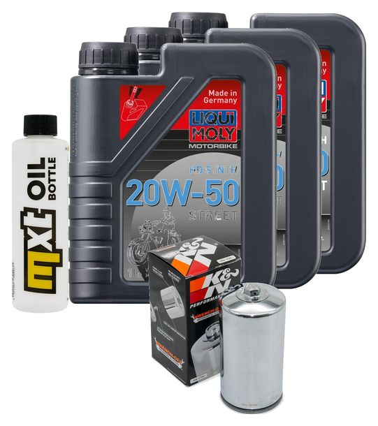 Inspektionspaket 3L 20W-50 + Ölfilter für Harley Davidson FXDWGI EFI Dyna Wide Glide 1340 ccm Bj. 1993 - 1998
