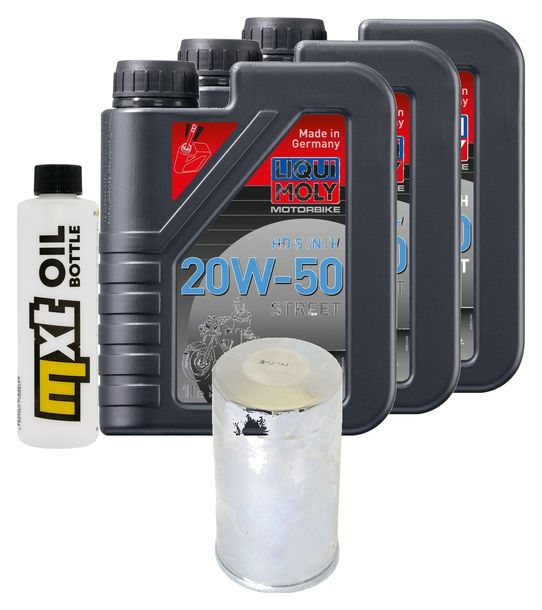 Inspektionspaket 3L 20W-50 + Ölfilter für Harley Davidson FXDWGI EFI Dyna Wide Glide 1340 ccm Bj. 1993 - 1998