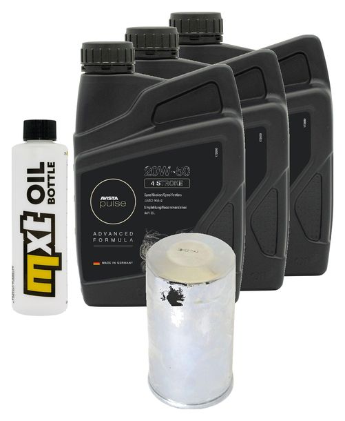Inspektionspaket 3L 20W-50 + Ölfilter für Harley Davidson FXDWGI EFI Dyna Wide Glide 1340 ccm Bj. 1993 - 1998