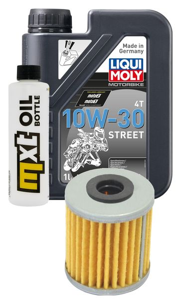 1L 10W-30 Inspection Package+ oil filter for Honda CRF F 110 ccm Year 2016 - 2018