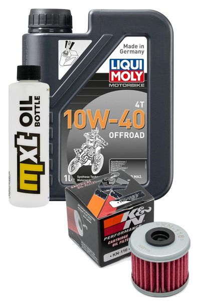 Paquet d'inspection 1L 10W-40+filtre à huile pour Honda CRF R 150 ccm Année 2010 - 2016