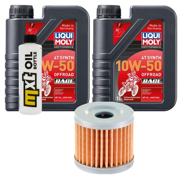 Inspektionspaket 2L 10W-50 + Ölfilter für Hyosung GT R Pro Comet 125 ccm Bj. 2015 - 2016