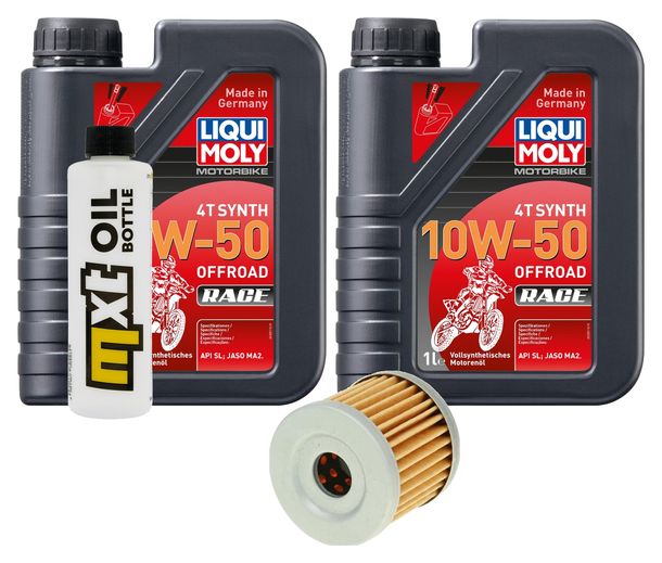 Inspektionspaket 2L 10W-50 + Ölfilter für Hyosung GT R Pro Comet 125 ccm Bj. 2015 - 2016