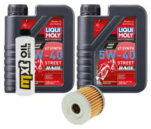 Inspectiekit 2L 5W-40 + Oliefilter voor Hyosung GV Aguila Classic GT i Naked 250 ccm Bj. 2015 - 2016